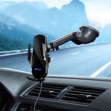 Belaidis automobilinis telefono laikiklis, automatinis, Forcell F-Grip HS1 Qi 15W, juodas Belaidis automobilinis telefono laikiklis, automatinis, Forcell F-Grip HS1 Qi 15W, juodas