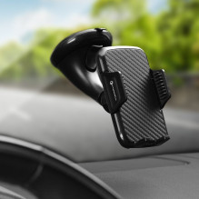 Car phone holder Forcell F-Grip Carbon HT1 windshield / dashboard black
