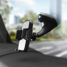 Car phone holder Forcell F-Grip Carbon HT1 windshield / dashboard black