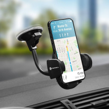 Car phone holder Forcell F-Grip Oval 17 cm windshield / dashboard / air vent black