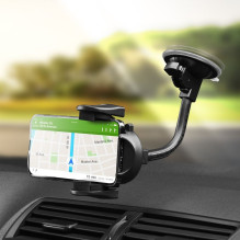 Car phone holder Forcell F-Grip Oval 17 cm windshield / dashboard / air vent black