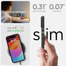 SPIGEN dėklas LIQUID AIR, skirtas IPHONE 16 Plus, matinės juodos spalvos SPIGEN dėklas LIQUID AIR, skirtas IPHONE 16 Plus, matinės juodos spalvos