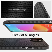 SPIGEN dėklas LIQUID AIR, skirtas IPHONE 16 Plus, matinės juodos spalvos SPIGEN dėklas LIQUID AIR, skirtas IPHONE 16 Plus, matinės juodos spalvos