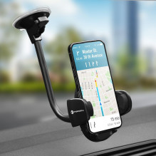 Car phone holder Forcell F-Grip Oval 27 cm windshield / dashboard / air vent black