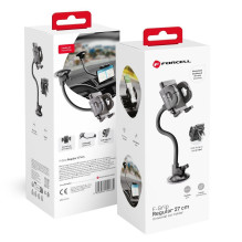 Automobilinis telefono laikiklis Forcell F-Grip Regular 27 cm, juodas, skirtas priekiniam stiklui / prietaisų skydeliui Automobilinis telefono laikiklis Forcell F-Grip Regular 27 cm, juodas, skirtas priekiniam stiklui / prietaisų skydeliui