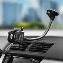 Automobilinis telefono laikiklis Forcell F-Grip Regular 27 cm, juodas, skirtas priekiniam stiklui / prietaisų skydeliui Automobilinis telefono laikiklis Forcell F-Grip Regular 27 cm, juodas, skirtas priekiniam stiklui / prietaisų skydeliui