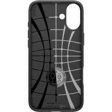 SPIGEN dėklas LIQUID AIR iPhone 16 matinės juodos spalvos SPIGEN dėklas LIQUID AIR iPhone 16 matinės juodos spalvos
