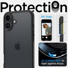 SPIGEN case ULTRA HYBRID for IPHONE 16 matte black SPIGEN case ULTRA HYBRID for IPHONE 16 matte black