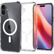 SPIGEN case ULTRA HYBRID MAG compatible with MagSafe for IPHONE 16 white SPIGEN case ULTRA HYBRID MAG compatible with MagSafe for IPHONE 16 white