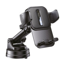 Automobilinis telefono laikiklis „Forcell F-Grip Guardian“ priekiniam stiklui / prietaisų skydeliui, juodas Automobilinis telefono laikiklis „Forcell F-Grip Guardian“ priekiniam stiklui / prietaisų skydeliui, juodas