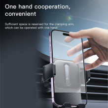 Automobilinis telefono laikiklis Forcell F-Grip Guardian AV oro išleidimo anga, juodas Automobilinis telefono laikiklis Forcell F-Grip Guardian AV oro išleidimo anga, juodas
