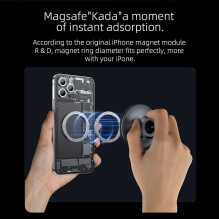 Magnetic car phone holder compatible with Magsafe Forcell F-Grip MagFlex windshield / dashboard black