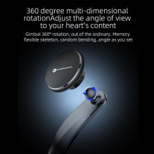Magnetic car phone holder compatible with Magsafe Forcell F-Grip MagFlex windshield / dashboard black