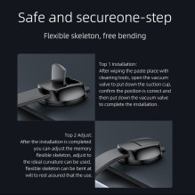 Magnetic car phone holder compatible with Magsafe Forcell F-Grip MagFlex windshield / dashboard black