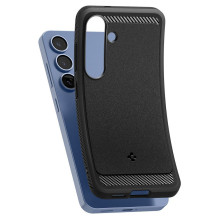SPIGEN dėklas RUGGED ARMOR MAG, suderinamas su MagSafe, skirtas SAMSUNG S25, matinės juodos spalvos SPIGEN dėklas RUGGED ARMOR MAG, suderinamas su MagSafe, skirtas SAMSUNG S25, matinės juodos spalvos