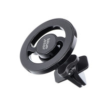 Magnetic car phone holder compatible with Magsafe Blue star CLAMP air vent black Magnetic car phone holder compatible with Magsafe Blue star CLAMP air vent black