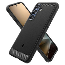 SPIGEN dėklas RUGGED ARMOR MAG, suderinamas su MagSafe, skirtas SAMSUNG S25, matinės juodos spalvos SPIGEN dėklas RUGGED ARMOR MAG, suderinamas su MagSafe, skirtas SAMSUNG S25, matinės juodos spalvos