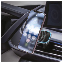 Belaidis automobilinis telefono laikiklis, suderinamas su „Magsafe Forcell F-Grip Air Mag F-07 Qi2 15W“ oro išleidimo an