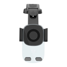 Car holder for mobile phone with windshield and dashboard mount BLUE STAR Long Neck Crystal black
