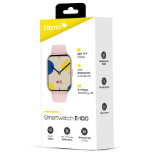Išmanusis laikrodis TITMO E-100 (TFT, „Bluetooth“ skambučiai) rožinis Išmanusis laikrodis TITMO E-100 (TFT, „Bluetooth“ skambučiai) rožinis