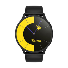 Išmanusis laikrodis TITMO O-200 (GPS, AMOLED, „Bluetooth“ skambučiai, silikoninis dirželis) juodas