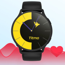 Išmanusis laikrodis TITMO O-200 (GPS, AMOLED, „Bluetooth“ skambučiai, silikoninis dirželis) juodas