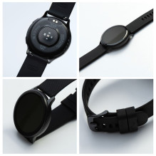 Išmanusis laikrodis TITMO O-200 (GPS, AMOLED, „Bluetooth“ skambučiai, silikoninis dirželis) juodas