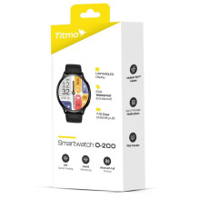 Smartwatch TITMO O-200 (GPS, AMOLED, bluetooth call, silicone strap) black
