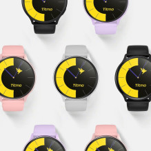 Išmanusis laikrodis TITMO O-200 (GPS, AMOLED, „Bluetooth“ skambučiai, silikoninis dirželis) levandų spalvos