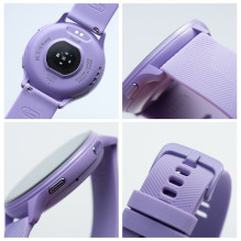 Išmanusis laikrodis TITMO O-200 (GPS, AMOLED, „Bluetooth“ skambučiai, silikoninis dirželis) levandų spalvos