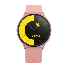Išmanusis laikrodis TITMO O-200 (GPS, AMOLED, „Bluetooth“ skambučiai, silikoninis dirželis) rožinis