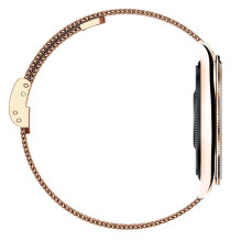 Smartwatch TITMO O-170 (AMOLED, bluetooth call, stainless steal gold mesh strap) gold