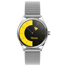 Išmanusis laikrodis TITMO O-170 (AMOLED, „Bluetooth“ skambučiai, nerūdijančio plieno sidabro spalvos tinklelio dirželis)