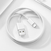 „WiWU“ – klasikinės serijos duomenų kabelis „Wi-C006“, USB A–Lightning 2,4A, baltas „WiWU“ – klasikinės serijos duomenų kabelis „Wi-C006“, USB A–Lightning 2,4A, baltas