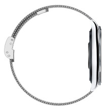 Išmanusis laikrodis TITMO O-170 (AMOLED, „Bluetooth“ skambučiai, nerūdijančio plieno sidabro spalvos tinklelio dirželis)