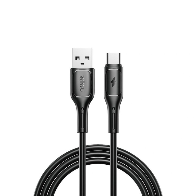 „WiWU“ – „Starlink“ serijos duomenų kabelis „Wi-C001“ USB A į USB C 2,4A – juodas