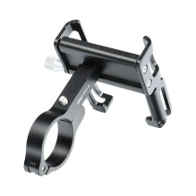 GUB bike holder for mobile phone + silicone bandage P10 Aluminium black