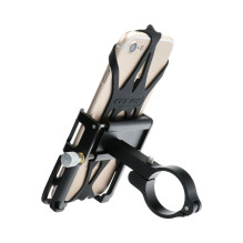GUB bike holder for mobile phone + silicone bandage P10 Aluminium black