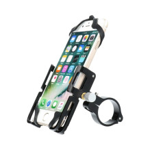 GUB bike holder for mobile phone + silicone bandage P10 Aluminium black