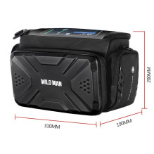 WILDMAN traveling bag for bike handlebars with zipper GS6 4L ( 4 "- 7" ) black WILDMAN traveling bag for bike handlebars with zipper GS6 4L ( 4 "- 7" ) black