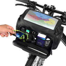 WILDMAN traveling bag for bike handlebars with zipper GS6 4L ( 4 "- 7" ) black WILDMAN traveling bag for bike handlebars with zipper GS6 4L ( 4 "- 7" ) black