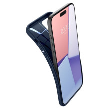 SPIGEN dėklas LIQUID AIR, skirtas IPHONE 15 Pro Max, tamsiai mėlynas