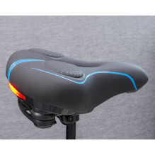 Bike saddle with built-in LED light FSBSD-232-1 black Bike saddle with built-in LED light FSBSD-232-1 black
