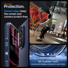 SPIGEN dėklas LIQUID AIR, skirtas IPHONE 15 Pro Max, tamsiai mėlynas