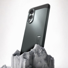 SPIGEN TOUGH ARMOR dėklas, suderinamas su „MagSafe“, skirtas SAMSUNG S25 Edge, beprotiškai žalias SPIGEN TOUGH ARMOR dėklas, suderinamas su „MagSafe“, skirtas SAMSUNG S25 Edge, beprotiškai žalias