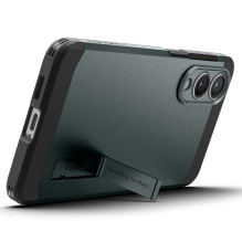 SPIGEN TOUGH ARMOR dėklas, suderinamas su „MagSafe“, skirtas SAMSUNG S25 Edge, beprotiškai žalias SPIGEN TOUGH ARMOR dėklas, suderinamas su „MagSafe“, skirtas SAMSUNG S25 Edge, beprotiškai žalias