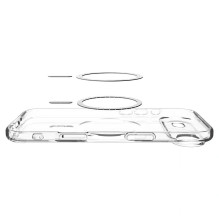 SPIGEN ULTRA HYBRID MAG dėklas, suderinamas su „MagSafe“, skirtas IPHONE 17 Air, skaidrus, baltas