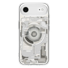 SPIGEN ULTRA HYBRID MAG dėklas, suderinamas su „MagSafe“, skirtas IPHONE 17 Air Zero One, natūralaus tutano spalvos.