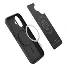 SPIGEN dėklas THIN FIT MAG, suderinamas su „MagSafe“, skirtas IPHONE 17, juodas