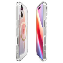 SPIGEN case ULTRA HYBRID MAG compatible with MagSafe for IPHONE 17 clear gold SPIGEN case ULTRA HYBRID MAG compatible with MagSafe for IPHONE 17 clear gold